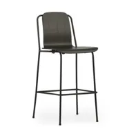 chaise de bar studio 75 cm black steel - normann copenhagen