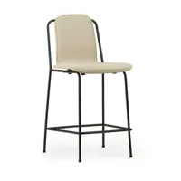 chaise de bar studio 65 cm tissu mlf20 structure black steel - normann copenhagen