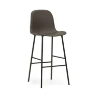 chaise de bar en acier et pp noir 75 cm form - normann copenhagen
