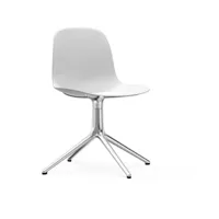 chaise de bureau en polypropylène blanche swivel 4l blanc - normann copenhagen