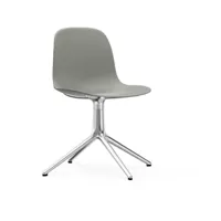chaise de bureau en polypropylène grise swivel 4l grey - normann copenhagen