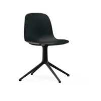 chaise de bureau en polypropylène noire et base noire swivel 4l noir - normann copenh