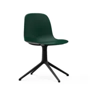 chaise de bureau en polypropylène verte et base noire swivel 4l vert - normann copenh