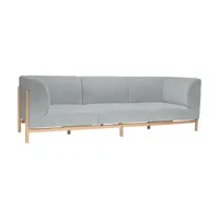 canapé 3 places en polyester gris 182 cm moment - hübsch