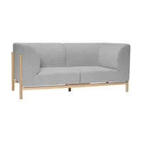 canapé 2 places en polyester gris 182 cm moment - hübsch
