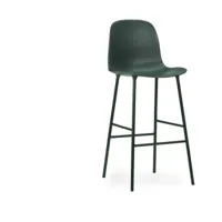 chaise de bar en acier et pp vert 75 cm form - normann copenhagen