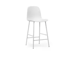 chaise de bar en acier et pp blanc 65 cm form - normann copenhagen