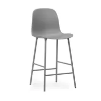 chaise de bar en acier et pp gris 65 cm form - normann copenhagen