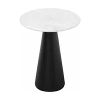 table d’appoint ronde en acier noire 50 x 60 cm cone - versmissen