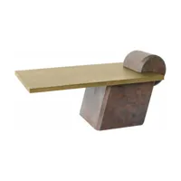 table basse en béton marron 115 x 60 cm fleek - versmissen