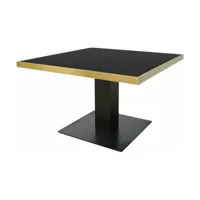 table à manger carrée en fer noire 120 x 120 cm germain - versmissen