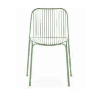 chaise de jardin en acier vert hiray - kartell
