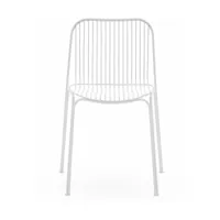 chaise de jardin en acier blanc hiray - kartell
