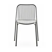 chaise de jardin en acier noir hiray - kartell