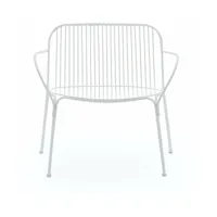 fauteuil de jardin en acier blanc hiray - kartell