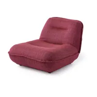 fauteuil lounge en tissu burgundy rouge 95 cm puff disco - pols potten