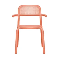 2 chaises d'extérieur en aluminium orange mandarine 55 x 51 x 80 cm toní - fatboy