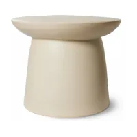 table d'appoint en grès beige 46 x 37cm earthenware - hkliving