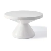 table basse blanc laqué 60 cm zig zag - pols potten