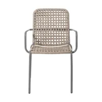 chaise de jardin avec accoudoirs en aluminium straw 24 - gervasoni