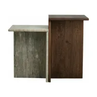 tables d'appoint en bois de manguier marron 35 x 58 cm glina - nordal