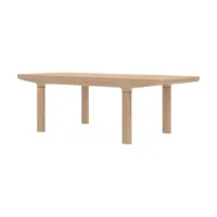 table basse rectangulaire en chêne naturel 120 x 50 x 38 cm camille - hartô