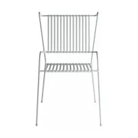 chaise de jardin avec accoudoirs en acier blanc capri - cools collection