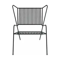 chaise lounge en acier noir capri easy - cools collection