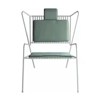 chaise lounge en acier blanc et coussins opal capri easy - cools collection