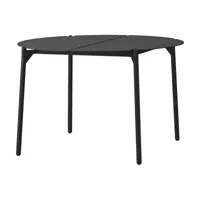 table d'appoint de jardin en acier noir 70 x 45 cm novo - aytm
