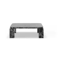 table basse en marbre noir costa 82 x 82 cm - new works