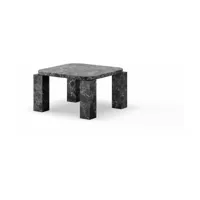 table basse en marbre noir costa 60 x 60 cm - new works