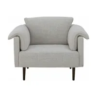 fauteuil en polyester blanc 107 x 90cm chesham - bloomingville