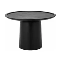 table basse ronde en bois de manguier noir 76 x 45cm sevilla- bloomingville