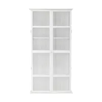 armoire rectangulaire en bois de sapin blanc 160 cm willa - bloomingville