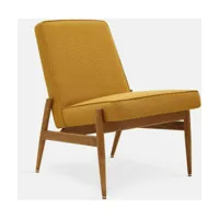 fauteuil en tissu coco moutarde et frêne foncé 70 x 60 cm fox - 366 concept