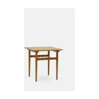 table basse carrée en frêne foncé 55 cm fox - 366 concept