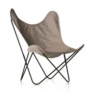 fauteuil en batyline blush et structure en acier noir aa - airborne