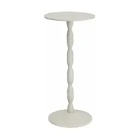 table en chêne laqué blanc 55 cm pedestal - design house stockholm