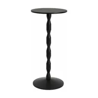 table en chêne laqué noir 55 cm pedestal - design house stockholm