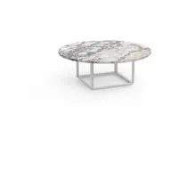 table basse en marbre blanc viola 90 cm florence - new works
