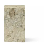 table d'appoint en marbre sable 51 x 30 cm plinth tall - audo
