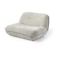 fauteuil lounge en tissu ecru crème 130 cm puff renegade - pols potten