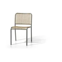 chaise en aluminium et tressage naturel allu 23 i- gervasoni