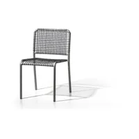 chaise en aluminium et tressage gris allu 223 i- gervasoni
