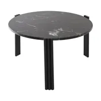 table basse en acier et marbre noir 35 x 60 cm tribus - aytm