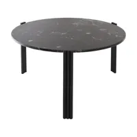 table basse en acier et marbre noir 45 x 80 cm tribus - aytm