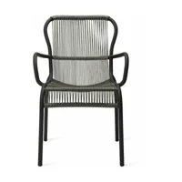 fauteuil en corde gris foncé 59 x 57 cm loop - vincent sheppard