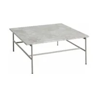 table basse en marbre et piètement en acier gris 80 x 84 x 33 cm  rebar - hay