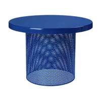 table basse en métal émaillé bleu intense 50 x 36 cm tulina - broste copenhagen